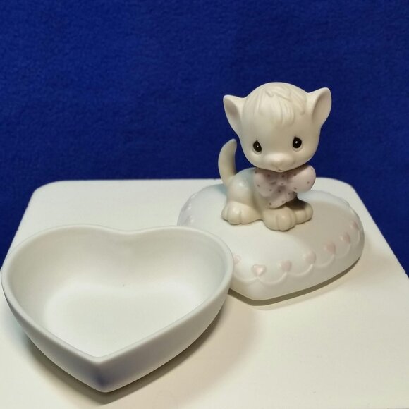 Precious Moments Forever Friends Cat Trinket Box Jonathan and David E-9253 Fish - Picture 8 of 10